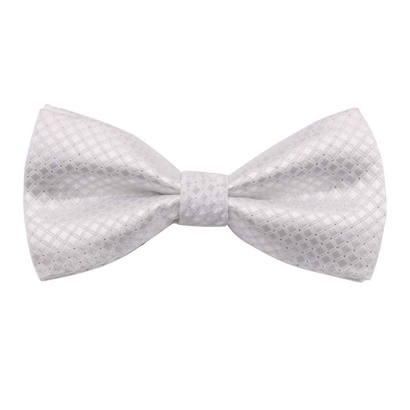 GUCHOL Boys Bow Tie Pocket Square Necktie - 3 Piece Set for Kids with Wedding Praty (White, 1-6 Year) - Image 3